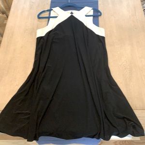Lauren Ralph Lauren Black and white swing halter dress
